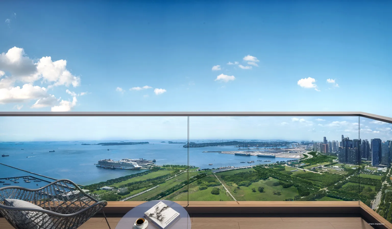 Artist's impression across the Marina South precinct
