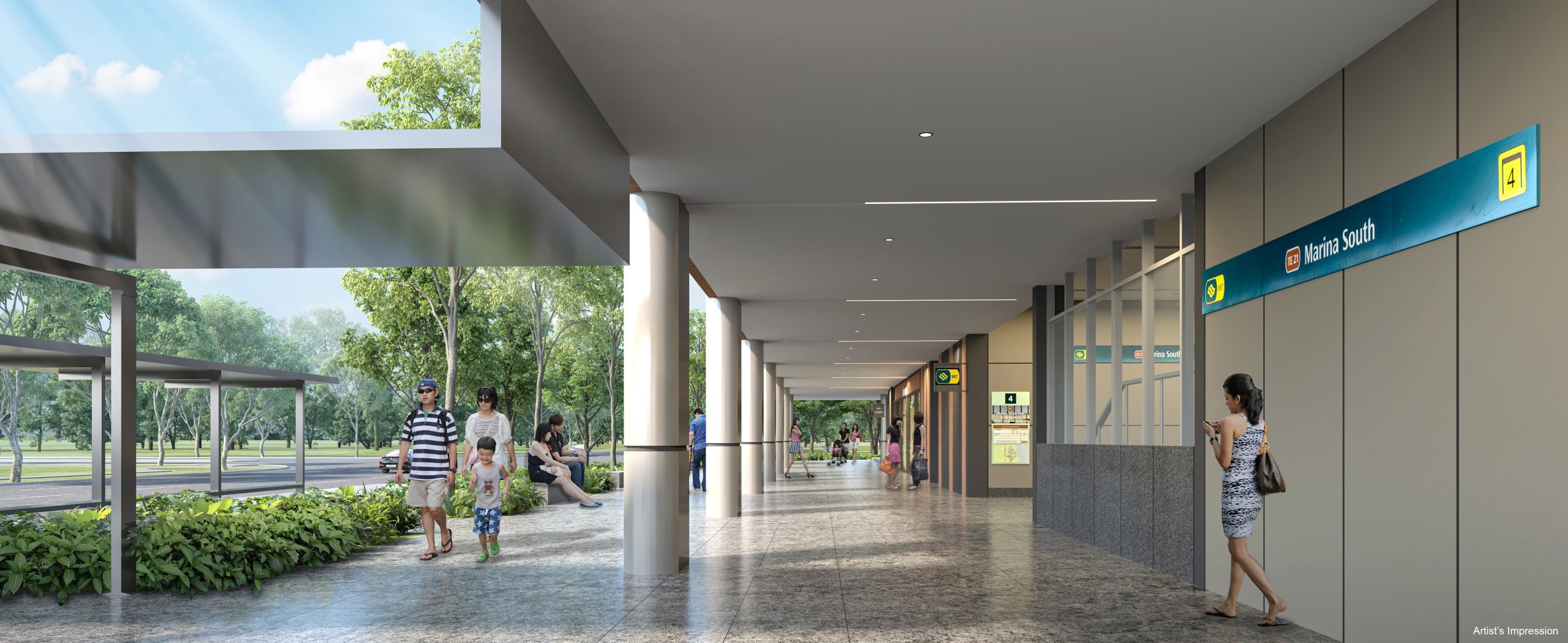 Artist's impression of the residential towers at One Marina Gardens